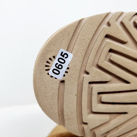 UGG Josette Boots Womens 5 Chestnut Brown Suede Shearling Bow Trim - Picture 14 of 14